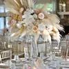 Pas de fleurs) Clear Crystal Flower Stands for Wedding Decoration Affiche Crystal Stands Set Flowers Piedal Floral Stands Wedd