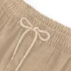 Pantalon féminin vêtements vintage en velours côtelé les poches de taille haute élastique