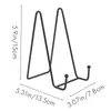 Torebki biżuterii 4 -calowe 6 -calowe metalowe stojak na obrazek dekoracyjny wyświetlacz talerzy stoi na po ramie sztalugo tablet czarny czarny