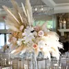 Pas de fleurs) Clear Crystal Flower Stands for Wedding Decoration Affiche Crystal Stands Set Flowers Piedal Floral Stands Wedd