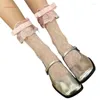 Chaussettes de femmes Fleur dentelle JK Girl Sweet Bowknot Ruffle Frilly Robe