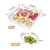 Garrafas de armazenamento Caixa de alimentos da geladeira Transparente Compartamentos Multi -Compartéis Apertainados Com a alça e trava Fruta Serviço Bandeja