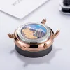 Muñecos para pulseras Carnaval Suiza Reloj Mechanical Men Relojes de cuero impermeable Reloj Hombre Erkek Kol Saati Relogio