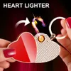 Briquets personnalisés Click Lock Lock Fire Safety Protection de la sécurité cardiaque Electric Lighter pour Valentin pour Saint-Valentin