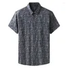 Camisas casuales para hombres 8xl 10xl Camisa de manga corta de alta calidad estampado de moda clásica ropa social formal (de gran tamaño)