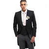 Herenpakken Tailcoat Blazer One Button voor trouwfeestdinerjack