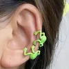 Rücken Ohrringe Tier Design Frosch Ohrklammern lustiger Komfort Fit Niedlichen Clip-on-Schmuck nicht piercing modische schicke Manschette Freizeitkleidung