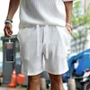 Parcours masculin Sesuits Summer Mens Cost vertical Stripe Loose Ensemble à manches courtes Shorts Resort T-shirt décontracté Hommes