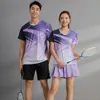 Table Tennis Jersey Hommes Femmes Sport à manches courtes Sport 3D Print Badminton Couple Ping Pong Shirt Designs d'été 240430