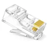 1/5/10/20/30pcs Durchlaufen RJ45-Steckerkristall-End-Gold-plattiert 8P8C CRIMP UTP Standard Ethernet-Netzwerkmodularstecker