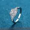 Smyoue Radiant Cut 3ct Pełne pierścionki ślubne Moissante dla kobiet laboratoryjnych Diamond Obietnic Band Platinum Małżeński Pierścienie GRA 240424
