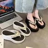 Slippers 9cm EVA Flip Flops Summer Thick Sole High Heel Women Anti Slip Beach DIY Accessories Soft Women's