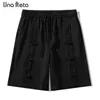 Herren Shorts Una Reta Sommer Männer 2024 Streetwear Retro chinesischer Stil Harajuku Plus Size Lose Casual Man