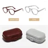 Óculos de sol portáteis copos de leitura dobrável com casos homens mulheres leves de moda presbiopia PC PC Eyewear 1.0x - 4.0x