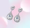 Minmin 6 färger Teardrop Crystal långa örhängen Silver Rhinestone Bridal droppörhängen för kvinnor Party Wedding Jewelry 2019 EH0037851911