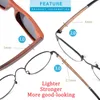 Okulary przeciwsłoneczne do czytania okulary wieloogniskowe progresywne okulary elastyczne rama octanu prawdziwe drewniane nogi presbyopia okulary patrz blisko daleko