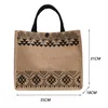 Totes Femelle Casual Bag Sac Lady Geométric Modèle en lin Tissu haut de gamme