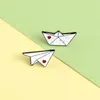 Broches 2 pcs avions bateau amour broche coréenne de mode coréen épingle alliage accessoires bijoux cadeau