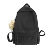 Backpack Fashion Solid Color Neutral Shoulder Casual Travel Outdoor Sports Knapsack Student School Bag Laptop Rucksack
