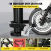 Cadena de motocicletas de servicio pesado Cadena de seguridad de la cadena de bicicleta y kit de bloqueo 118 x 0.4 240418