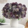 Dekorative Blumen langlebiger falscher eleganter künstlicher Rosenblumenstrauß für Home Office Tisch Herzstück Realistische Kunstblumenhochzeit