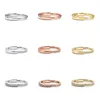 U-shaped buckle designer ring with diamond ring for women Lock Gold Color Silver Rose Gold Ring Couple engagement ring 5-8 size designer jewelry 11 options