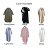 Casual Dresses Spring Shirt Women Solid Color Long Sleeve Party Oversize Cotton Single Breasted Maxi Female Dress Vestido Clothing