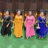 Roupas étnicas elegantes africanos partidos africanos longos vestidos de luxo para mulher dashiki 2 peças conjuntos de maxi maxi robe