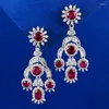 Boucles d'oreilles Spring Qiaoer Luxury 925 STERLING Silver 8 mm lab