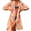 Summer Beach Mesh Poncho dla kobiet Koronki kąpielowe Otwórz Kimono Beach Cardigan Cardigan Seksowne okładki kostium kąpielowy