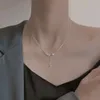 Collier d'oreille de blé diamant étincelant avec un nouveau petit et populaire design de luxe élégant chaîne de collier Instagram