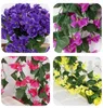 Fleurs décoratives Violets Fleur artificielle rotin faux Vine Vine Mur suspendu roses pour le mariage à la maison Décoration intérieure extérieure