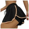 Shorts Shorts Summer Draws Culottes Butterfly Lace Double Layer Design Sports Training for Women Pants