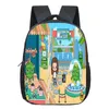 Rucksack Toca Life World Cartoon Schoolbag Kid Kindergarten wasserdichte Portabilität Rucksäcke Süßes Print Rucksack Mochila