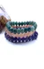 Brins de perles Bracelet de perles de pierre naturelle 7 mm Men de perles rondes Femmes Bangle élastique Moss Agates Soleil Amethystes Drop7938485