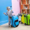 Suitcases dziecięce walizka czterokołowe samochody jazdy samochodem Zabawka Bagaż dziecięcego Bagaż Bagażowy