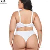 BRAS SETS XIUSHIREN SOLID FÄRG FLORAL LACE FULL CUP MINIMISERA BH SET PLUS STORLEK 38-48 D Underkläder Sexig underkläder Kvinnor