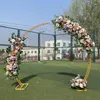 Feestdecoratie buiten bruiloft boog ijzer dubbele bogen geometrische plank kunstmatige bloemstandaard podium achtergrond decor