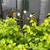 Gartendekorationen Schöne Biene Whirligig Wind Spinner Metal 3D Angetriebene kinetische Skulptur Rasennadelwäsche für die Gartendekoration