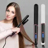 Professional Portable flat iron fourth gear ceramic hair straightener and curler 2 in 1 device 240425