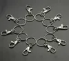 10pcslot Classic Key Chain Ring Silver Metal Swivel Lobster Clasp Clips Key Hooks Keychain Split Ring DIY Bag Jewelry Wholeales6432715