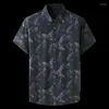Camisas casuales para hombres 8xl 10xl Camisa de manga corta de alta calidad estampado de moda clásica ropa social formal (de gran tamaño)