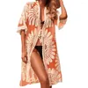 Summer Beach Mesh Poncho dla kobiet Koronki kąpielowe Otwórz Kimono Beach Cardigan Cardigan Seksowne okładki kostium kąpielowy
