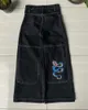 Y2K JNCO Jeans tribaux Broidered Hip Hop Broidered Broidered Balle