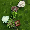Flores decorativas 12 PC Simulación Decoración de plantas de piedra de musgo para acuarios y jarras de vidrio Terrario realista
