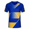 Koszulka piłkarska niebieska biała koszula piłkarska Zestawy piłkarskie męskie koszulki sportowe krótkie rękawy mężczyźni topy 240426