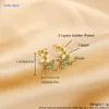 Kolczyki stadnonskie MHS. Sun 2024 Tiny Flower Delikatne złote cyrkon dla kobiet Minimalistyczne akcesoria do biżuterii do uszu.