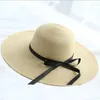 Chapeaux à bord large simple chapeau d'été de protection UV voyage pliable grande