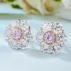 Boucles d'oreilles S925 Silver High Carbon Diamond 6 mm Round Round Wielry Boucle d'oreille polyvalente