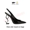 Z pudełkiem Women Luksusowe sandały projektantki szpilki szpilki skórzane złoto czarne czerwone dama przyjęcie ślubne biuro ślubne wysokie obcasy 35-42